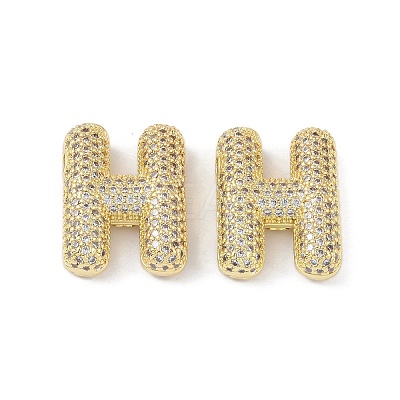 Brass Micro Pave Clear Cubic Zirconia Pendants KK-Z041-01G-H-1