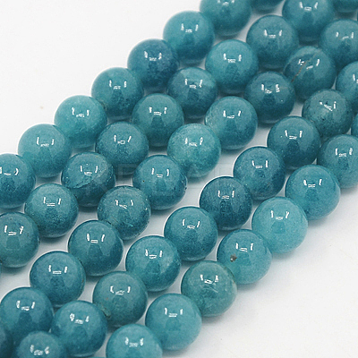 Natural White Jade Beads Strands G-G051-R1-8mm-1