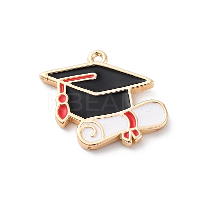 Brass Enamel Pendants KK-D360-14G-1