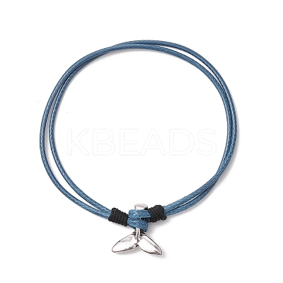 Whale Fishtail Alloy Charm Bracelets BJEW-JB11853-1