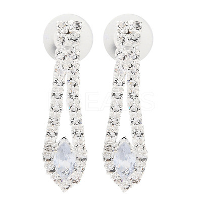 Alloy Rhinestone Necklaces & Stud Earring Sets for Women SJEW-U001-01P-02-1