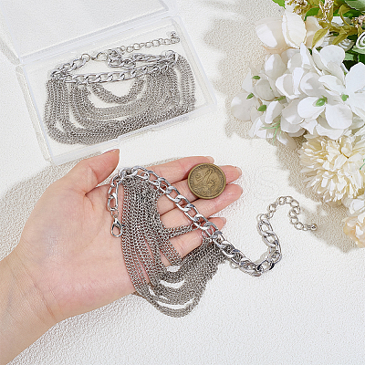 4Pcs Alloy Multi-Layered Chain Tassel High Heel Decor Anklets for Women AJEW-PH0007-78P-1