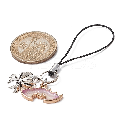 Alloy Enamel Mobile Straps HJEW-JM01076-1