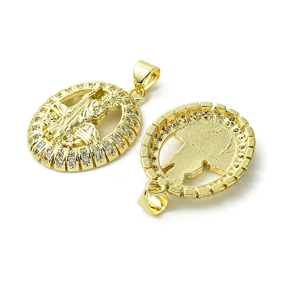 Brass Micro Pave Cubic Zirconia Pendants KK-H472-53H-G-1