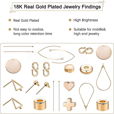 Brass Toggle Clasps KK-BC0004-05G-1