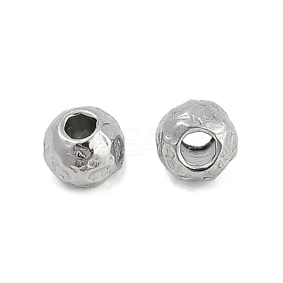 Anti-Tarnish Textured 316 Surgical Stainless Steel Beads STAS-M106-01B-P-1