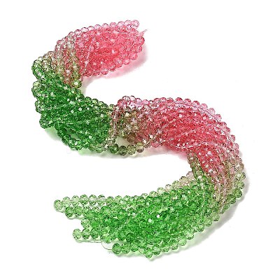 Transparent Painted Glass Beads Strands DGLA-A034-T8mm-A18-1