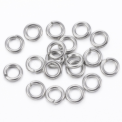 Tarnish Resistant 304 Stainless Steel Open Jump Rings X-STAS-H555-11P-1