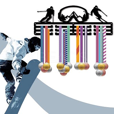 Fashion Iron Medal Hanger Holder Display Wall Rack ODIS-WH0037-217-1