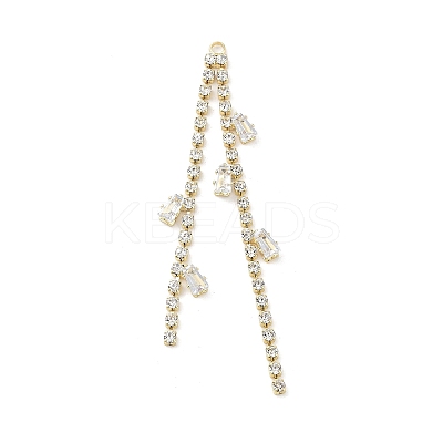 Brass Micro Pave Cubic Zirconia Big Pendants KK-C040-05G-1
