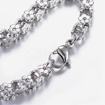 Tarnish Resistant 304 Stainless Steel Bracelets STAS-F027-08-1