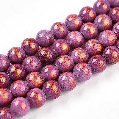 Natural Mashan Jade Beads Strands G-A255-A01-02M-1