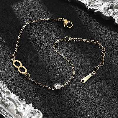 201 Stainless Steel Cable Chain Bracelets BJEW-H205-01C-G-1