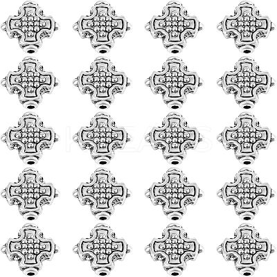Tibetan Style Alloy Beads TIBEB-FH0001-32AS-RS-1