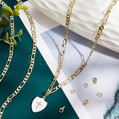 DIY Real 18K Gold Plated Chain Bracelet Necklace Making Kits DIY-BC0005-18-1