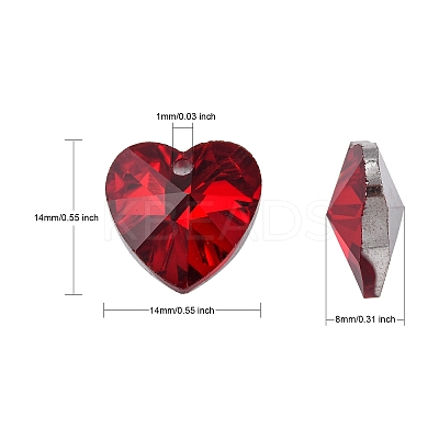 Handmade Glass Pendants LS-GH14mm47Y-S-1