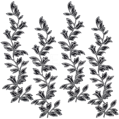 4Pcs Polyester Iron on/Sew On Patches PATC-CP0001-11B-1