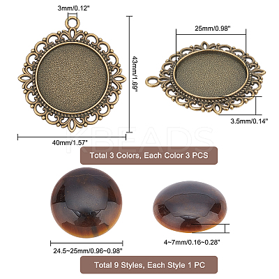 DIY Oval Pendant Making Kit DIY-CA0003-60-1