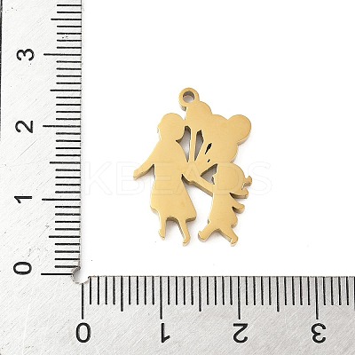 Mother's Day 304 Stainless Steel Enamel Pendants STAS-R168-03C-G-1