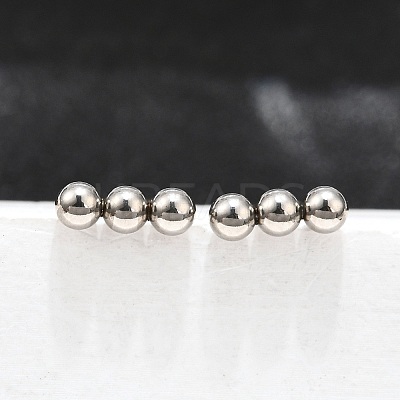 Tarnish Resistant 201 Stainless Steel Beaded Horizontal Bar Stud Earrings with 316 Stainless Steel Pin for Women STAS-K238-01P-1