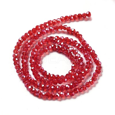 Electroplate Transparent Glass Beads Strands LS-EGLA-A035-T3mm-A01-1