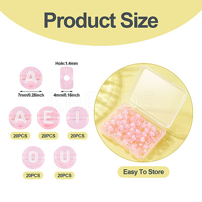 100Pcs 5 Styles Transparent Acrylic Beads TACR-TA0001-54B-1