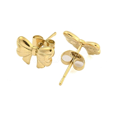Ion Plating(IP) 304 Stainless Steel Stud Earrings LS-EJEW-S223-01G-1