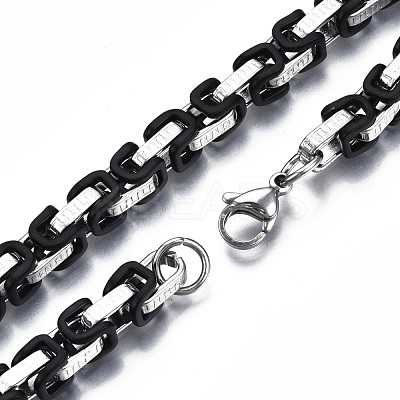 Two Tone 201 Stainless Steel Byzantine Chain Bracelets BJEW-S057-87A-1
