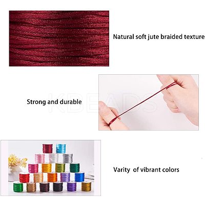 Nylon Satin Rattail Cord NWIR-PH0001-18-1