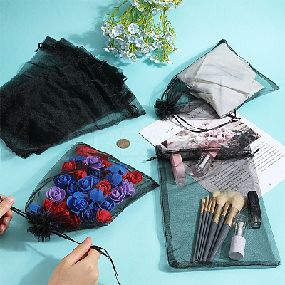 30pcs Large Organza Pouches Portable Shoes Bag Travel Storage Drawstring Bags OP-SP0001-03A-02-1