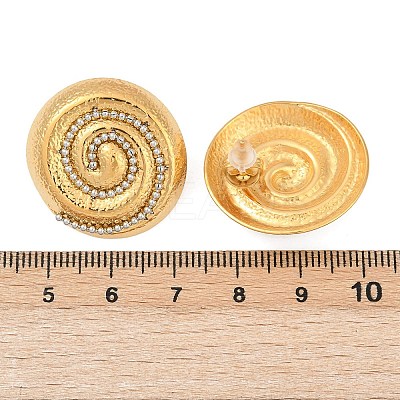 304 Stainless Steel Vortex Spiral Stud Earrings EJEW-C143-02G-1