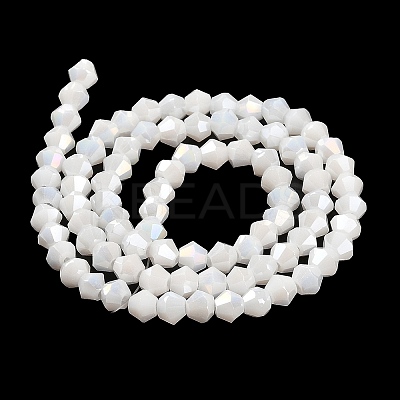 Opaque Solid Color Electroplate Glass Beads Strands X1-GLAA-F029-P4mm-A15-1