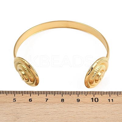 304 Stainless Steel Cuff Bangles for Women BJEW-C114-01G-1
