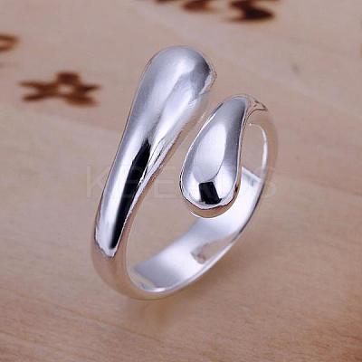 Classic Adjustable Brass Cuff Rings RJEW-BB12036-1