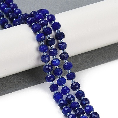 Natural Dyed White Jade Beads Strands G-H057-A22-06-1