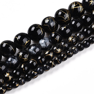 Baking Paint Glass Beads LS-X1-DGLA-N003-10mm-B10-1