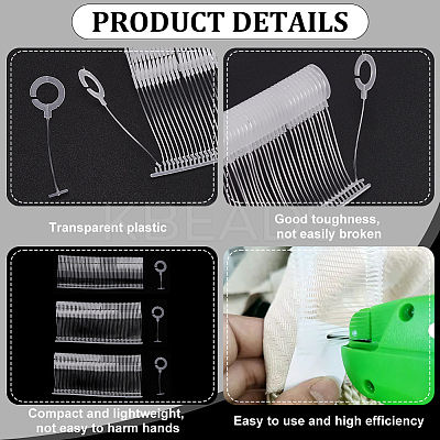 3000Pcs 3 Styles Plastic Standard Tagging Gun Fasteners AJEW-FG0004-18B-1