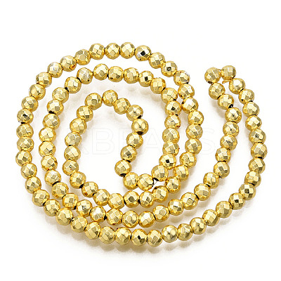 Electroplate Non-magnetic Synthetic Hematite Bead Strands X-G-Q465-16G-1
