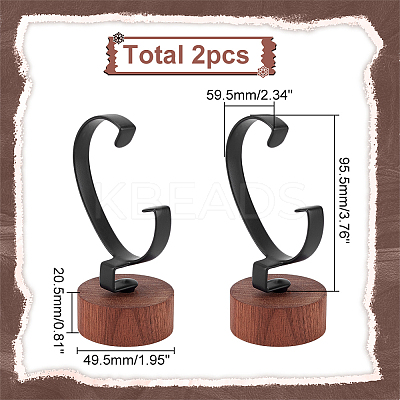 Black Metal C Shape Bracelet Display Stands BDIS-WH0018-01A-1