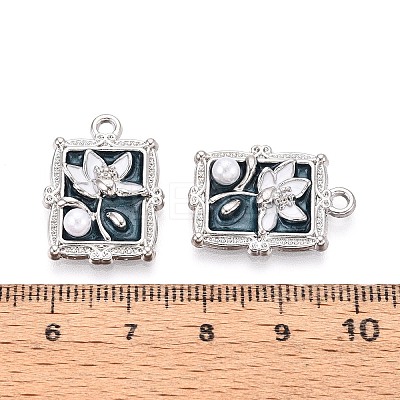 Rack Plating Alloy Enamel Pendants ENAM-N065-04P-1