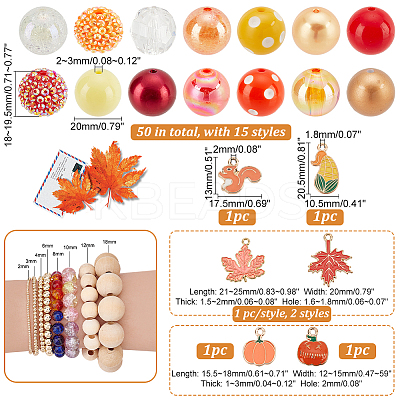 DIY Thanksgiving Day Jewelry Making Finding Kit DIY-PH0013-94-1
