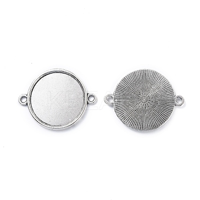 Tibetan Style Alloy Cabochon Connector Settings X-TIBE-M022-11AS-1