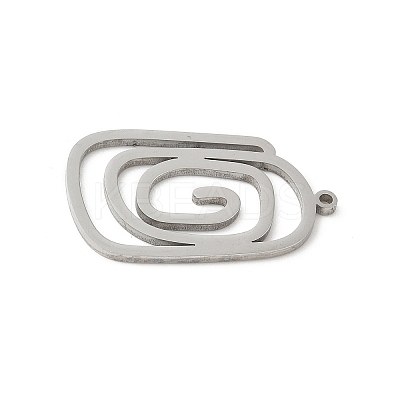 304 Stainless Steel Pendants STAS-G355-08B-P-1