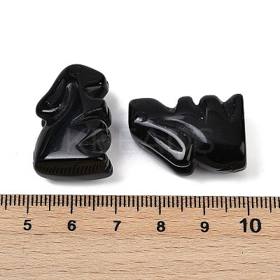 Natural Obsidian Rabbit Display Decorations G-R007-02D-1