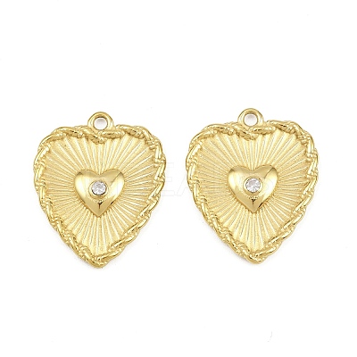 304 Stainless Steel Rhinestone Pendants STAS-P415-09G-1
