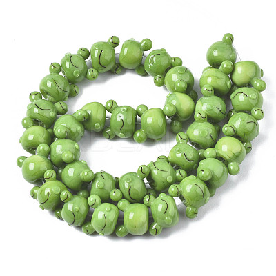 Handmade Bumpy Lampwork Beads Strands LAMP-Q031-011-1