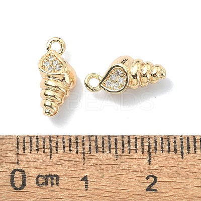 Brass Micro Pave Cubic Zirconia Pendants KK-A194-05G-1