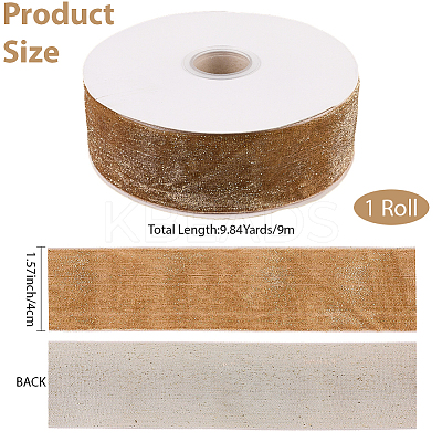 1 Roll Sparkle Single Face Velvet Ribbon OCOR-CY0002-21A-1