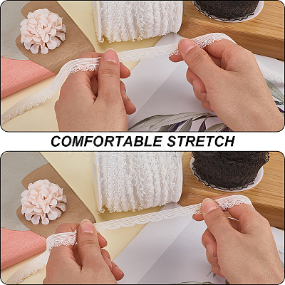 25M Nylon Picot Elastic Lace Trim OCOR-GF0003-75A-1