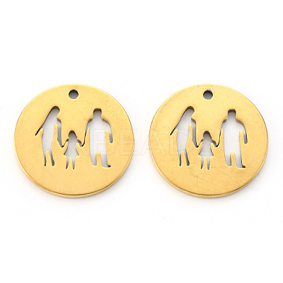 PVD Vacuum Plating 304 Stainless Steel Pendants LS-STAS-N092-34G-1